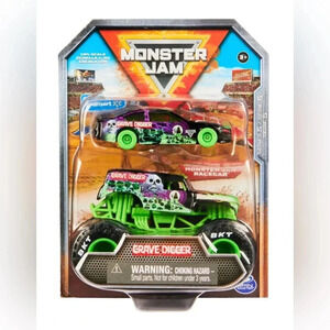 Monster Jam Grave Digger w/Bonus Car - Series 5 - BRAND NEW!!